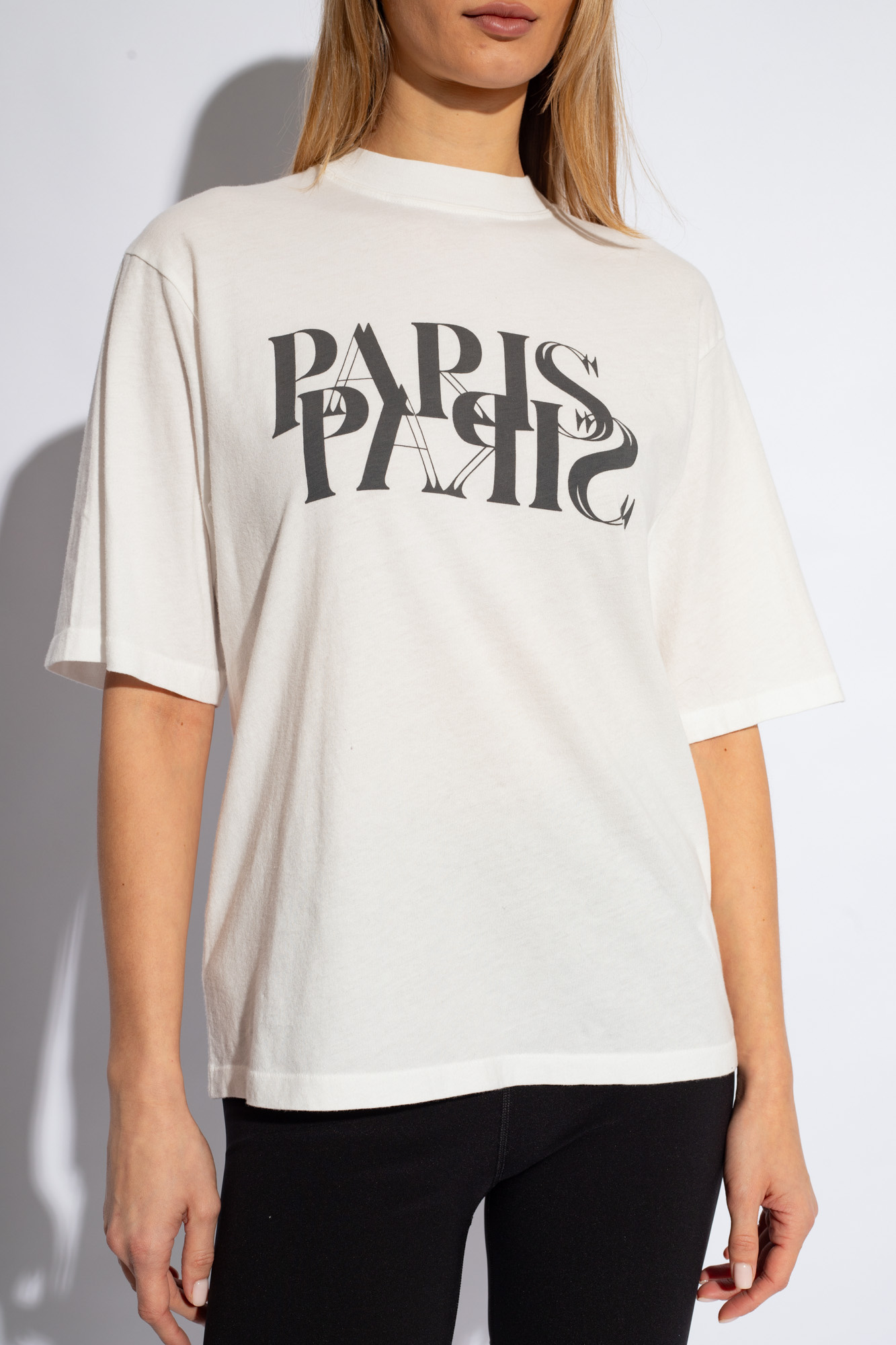 GenesinlifeShops Palau shirt Anine Bing White Avi printed T